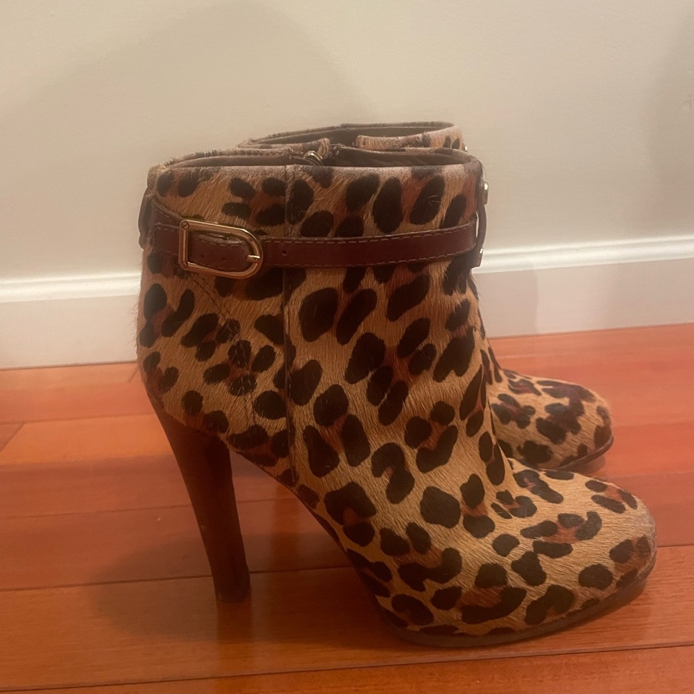 Tory Burch Leopard Print Booties - image 1